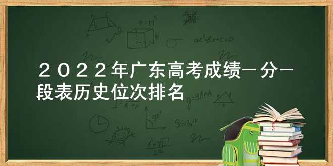 2022年广东高考成绩一分一段表 历史位次排名