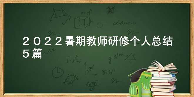 2022暑期教师研修个人总结【5篇】